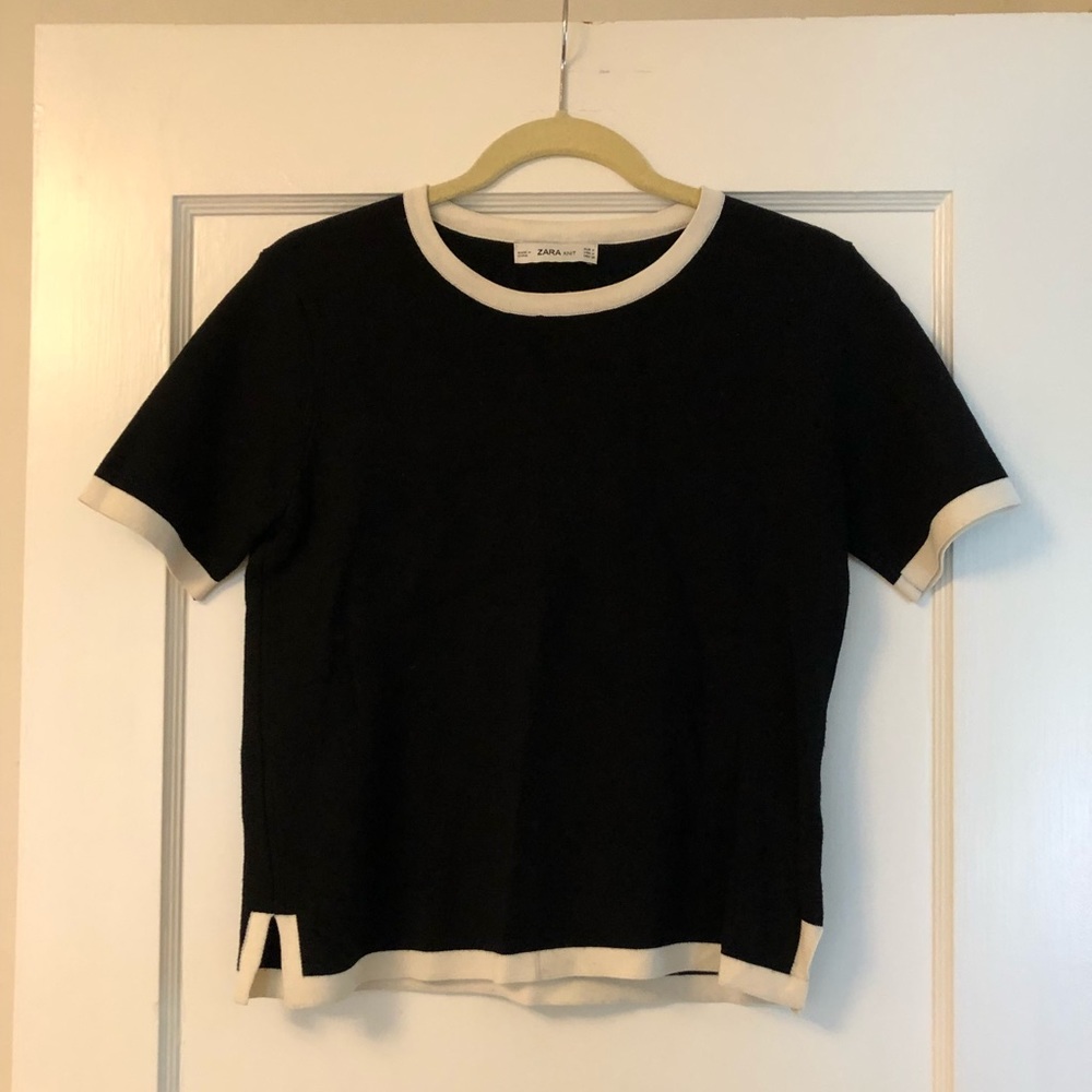 Zara crop knit sweater